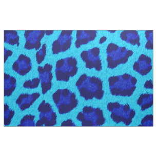 Blaues Leopard-Druck-Muster Stoff