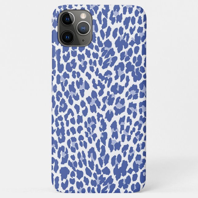 Blaues Leopard-Muster Case-Mate iPhone Hülle (Rückseite)