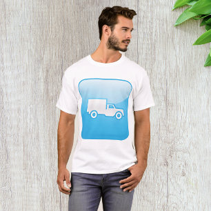 Blaues Lieferwagen-Icon Logistik Versand T-Shirt