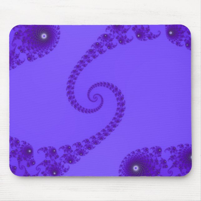 Blaues lila doppeltes gewundenes Mousepad (Vorne)