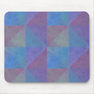 Blaues Lila Dreieck Geometrisches Muster Mousepad