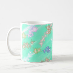 Blaues lila, kurvenförmiges Design Kaffeetasse