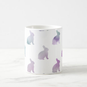 Blaues Lila Pastell Wasserfarben Tasse