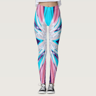 Blaues Lila rosa Winterschneeflocken Yogyym Leggings