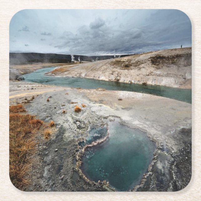 Blaues Loch Rechteckiger Pappuntersetzer (Vorderseite)