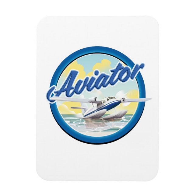 Blaues Logo für Aviator-Flugzeug Magnet (Vertikal)