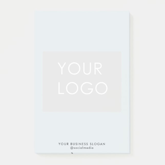 Blaues Logo für Berufliche Unternehmen Post-it Klebezettel (Vorderseite)