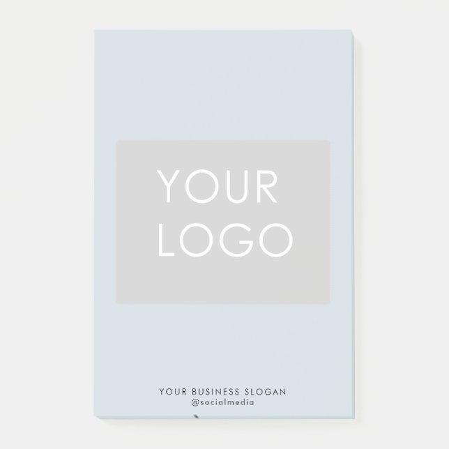 Blaues Logo für Berufliche Unternehmen Post-it Klebezettel (Vorderseite)