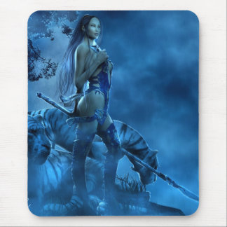 Blaues Lotus Mousepad