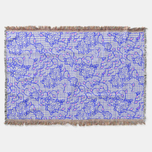 Blaues Luminous-Netz mit Blume 02b Offwhite BG Decke