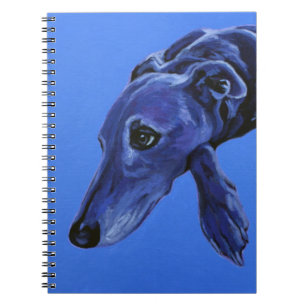Blaues Lurcher-Notizbuch Notizblock