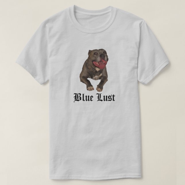 Blaues Lust Pitbull Shirt (Design vorne)