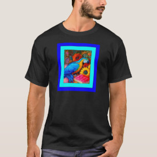 Blaues Macaw-Stillleben durch Sharles T-Shirt
