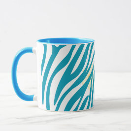 Blaues Malmuster Modernes Kunstdesign Tasse