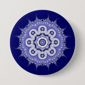 Blaues Mandala-Fraktal 200706072332 Button