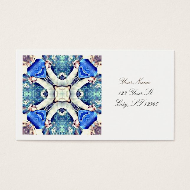 Blaues Mandala-Herz Muster Thunder_Cove (Vorderseite)