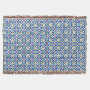 Blaues Mandala-Herz Muster Thunder_Cove Decke