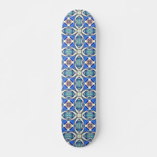 Blaues Mandala-Herz Muster Thunder_Cove Skateboard