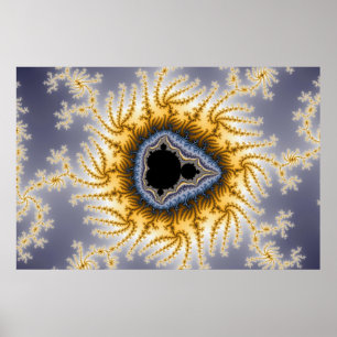Blaues Mandel - Fraktal-Plakat Poster
