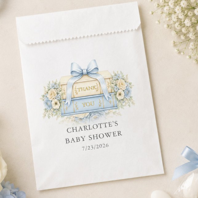 Blaues Märchenbuch-Baby-Shower-Geschenktüte Geschenktütchen (Von Creator hochgeladen)