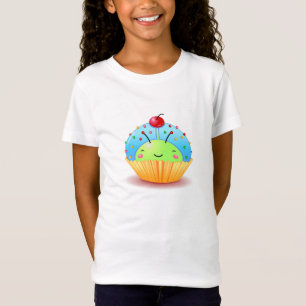 Blaues Marienkäfer-Kuchen-Mädchen-Baby - Puppe T-Shirt