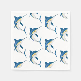 Blaues Marlin-Muster Serviette