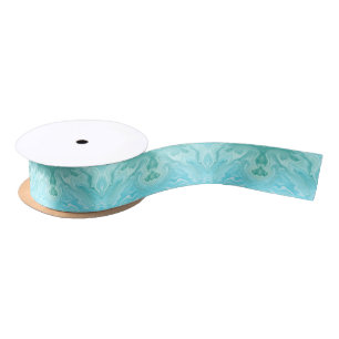 Blaues Marmormuster Satinband