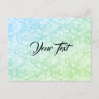 Blaues Marmormuster Stilvoll Niedlich Postkarte