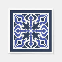 Blaues marokkanisches Muster