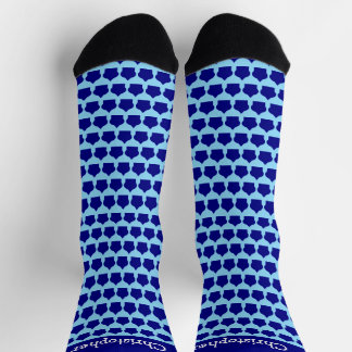 Blaues marokkanisches Musterdesign Socken