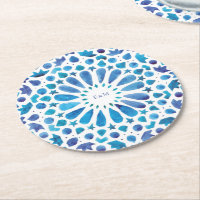 Blaues marokkanisches Tiles-Logo für Hochzeiten