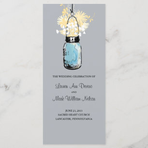 Blaues Maurer-Glas-und Wildblumen-Programm Programm