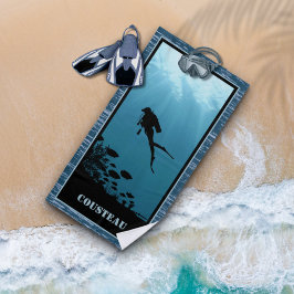 Blaues Meer beim Tauchen Strandtuch