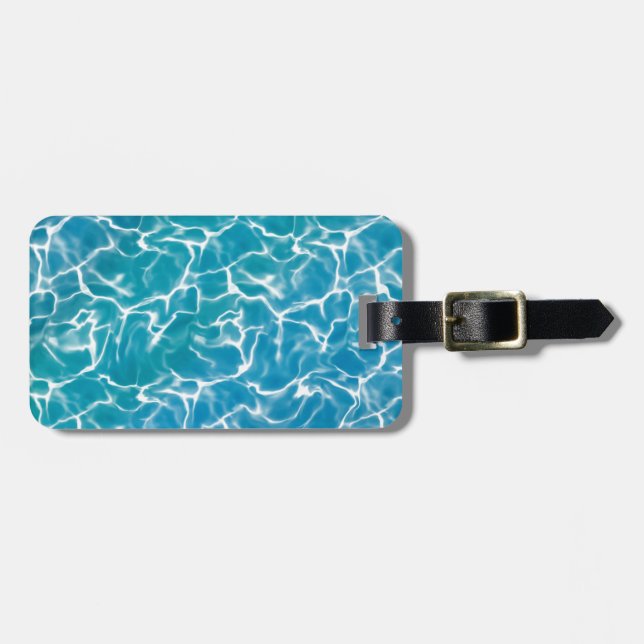 Blaues Meer Gepäckanhänger (Vorderseite horizontal)