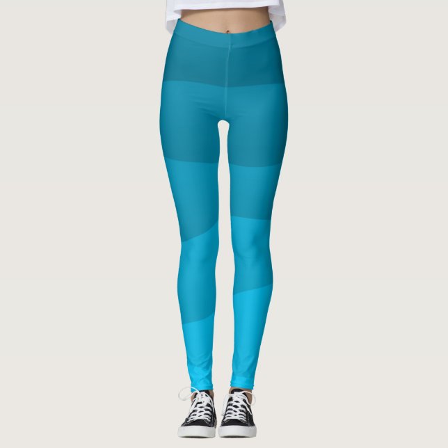 Blaues Meer Leggings (Vorderseite)