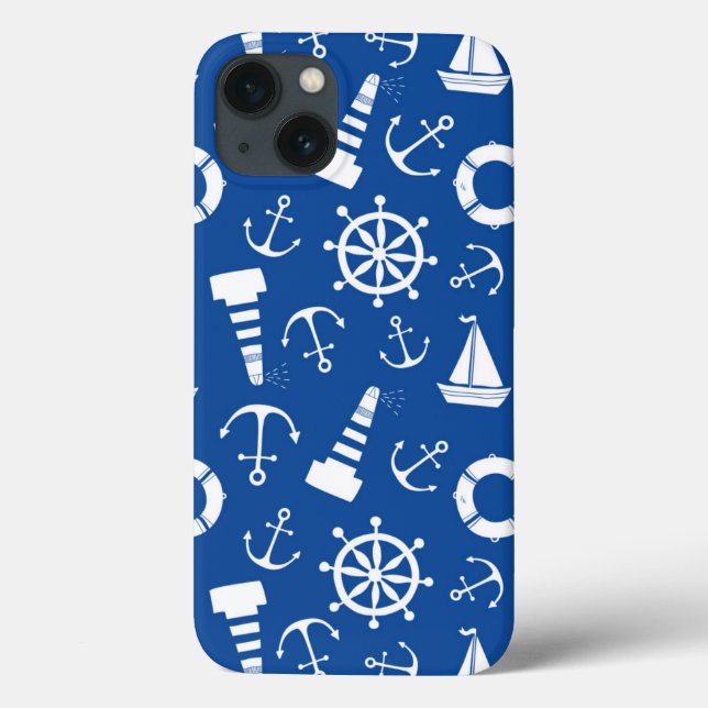 Blaues Meer-Muster Case-Mate iPhone Hülle (Rückseite)