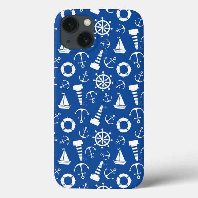 Blaues Meer-Muster Case-Mate iPhone Hülle (Rückseite)