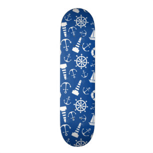 Blaues Meer Muster Skateboard