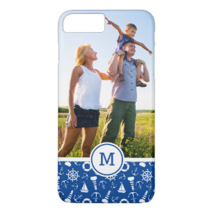 Blaues Meer Pattern  addieren Ihre Initiale Case-Mate iPhone Hülle