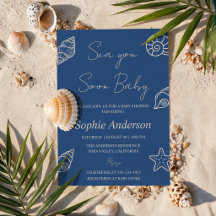 Blaues Meer sehen wir dich bald Baby Shower