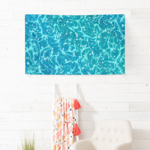 Blaues Meer Wasser mit Glitzern Banner