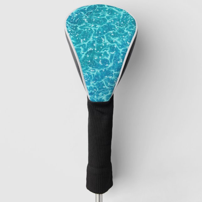 Blaues Meer Wasser mit Glitzern Golf Headcover (Vorderseite)