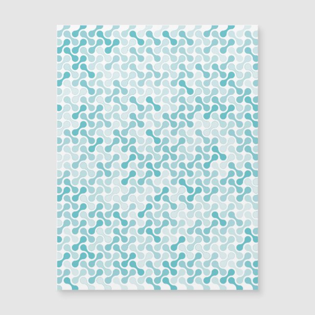 Blaues Metabolmuster Magnetkarte (Vorderseite)