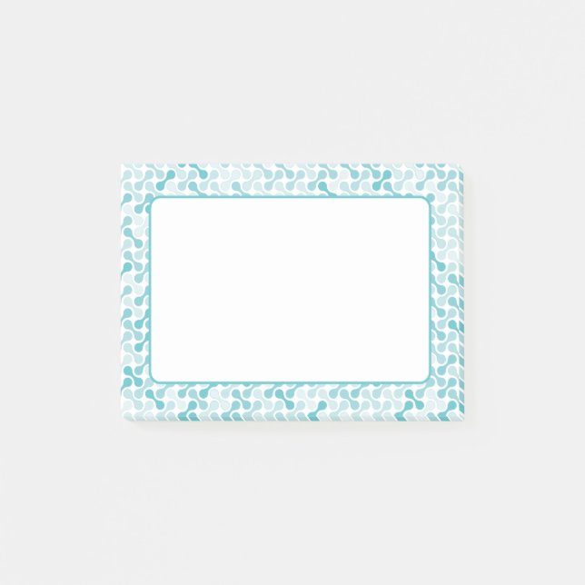 Blaues Metabolmuster Post-it Klebezettel (Vorderseite)