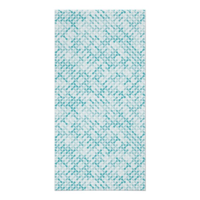 Blaues Metabolmuster Poster (Vorderseite)