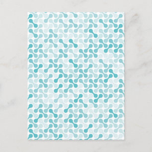 Blaues Metabolmuster Postkarte