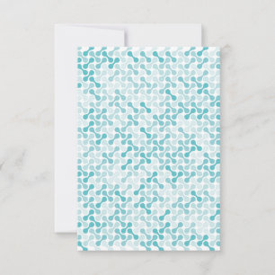 Blaues Metabolmuster RSVP Karte