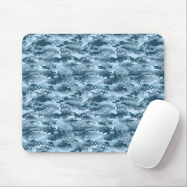 Blaues militärisches pixeliges Tarnmuster Mousepad