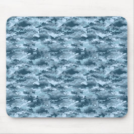 Blaues militärisches pixeliges Tarnmuster Mousepad
