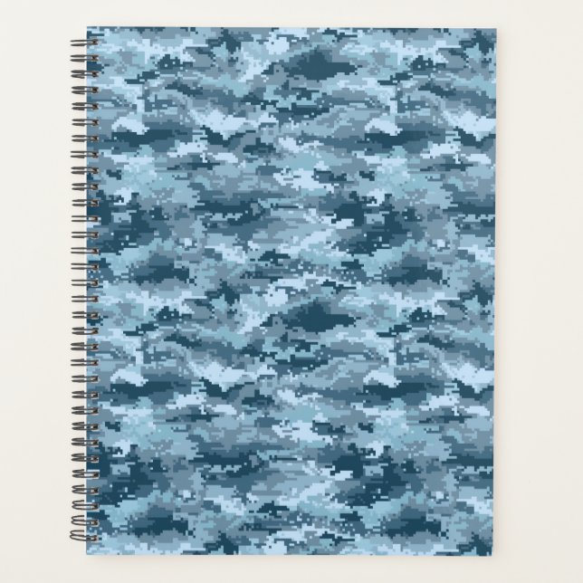 Blaues militärisches pixeliges Tarnmuster Planer (Vorderseite)